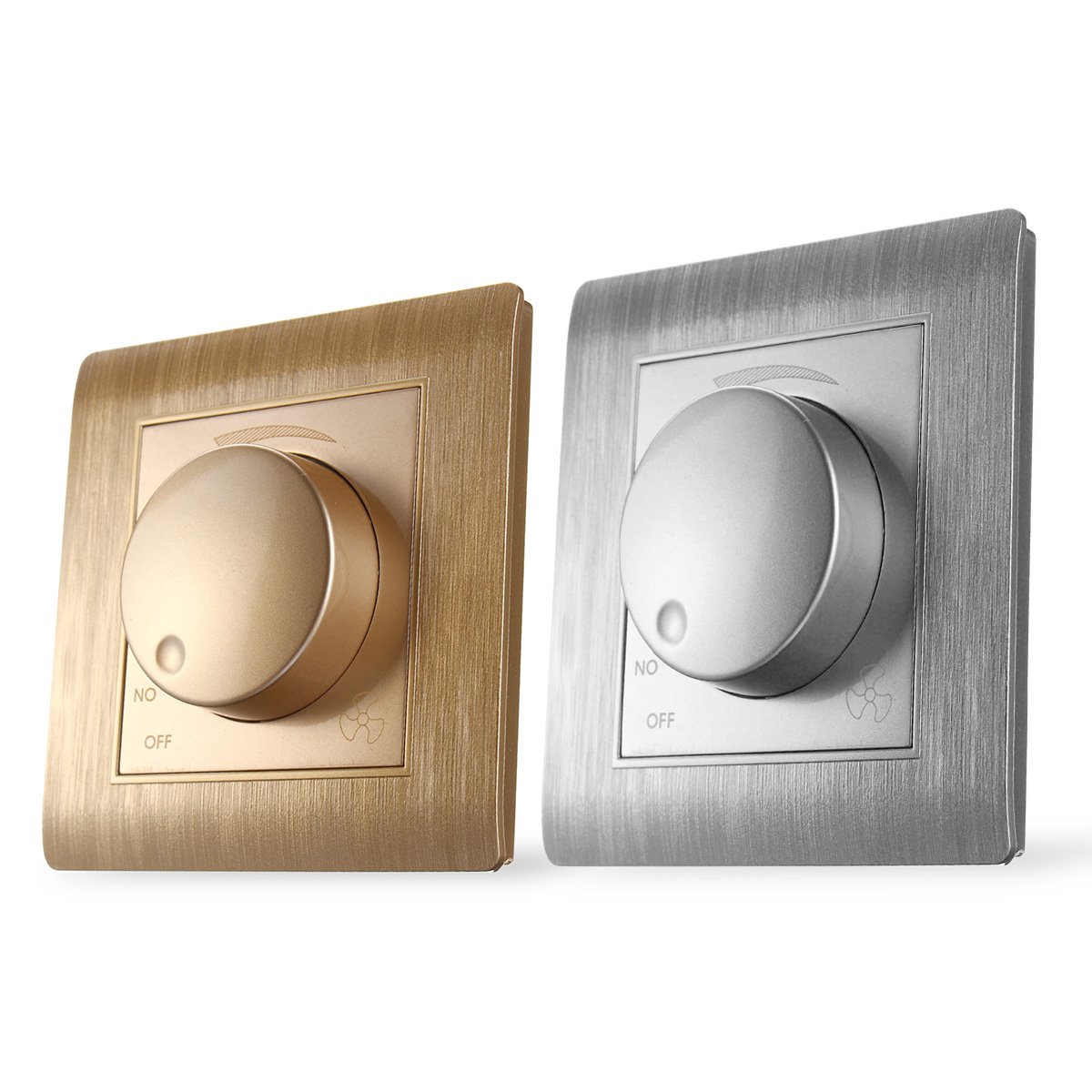 Excellway AC 110~250V 86 Model Wall Switch Light Round Panel Dimmer Switch