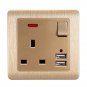 86 Type Dual USB Wall Socket Switch DC 5V/2.1A Electrical Plugs Sockets Wall UK Socket Plate