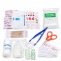 Green First Aid Kit With Bag SOS for Outdoor Camping Travelling Scissors Bandage Disposable Gloves