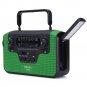 Solar Powered Portable bluetooth Speaker Audio Radio AM FM SW SD Card Hand Crank