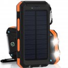 20000mAh Solar Charging Power Bank SOS Mode Portable Cell Phone Solar Charger with Dual USB Charging