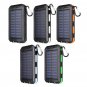 20000mAh Solar Charging Power Bank SOS Mode Portable Cell Phone Solar Charger with Dual USB Charging