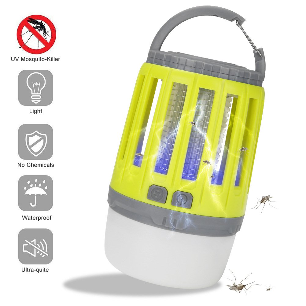 2 in 1 USB Rechargeable LED  Mosquito Dispeller Killer Lamp High/Low Light 360-400NM UV Mosquito Zap