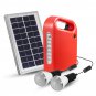 3W 9V Solar Panel Generator Kit 6V USB Charger Home System with 2 LED Bulbs Light