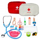Child Portable Wooden First Aid Kit Toys Kids Teaching Interactive Game