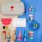 Child Portable Wooden First Aid Kit Toys Kids Teaching Interactive Game