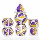 7Pcs Zinc Alloy Polyhedral Dices for Dungeons & Dragons D20 D12 D10 D8 D6 D4 Desktop Games