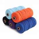 5 Color 3mm 100M DIY Long Macrame Colorful Cotton Twisted Cord Rope Hand Crafts String Braided Wire