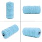 5 Color 3mm 100M DIY Long Macrame Colorful Cotton Twisted Cord Rope Hand Crafts String Braided Wire