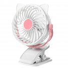 Mini USB Clip-on Fan 360 Rotation 3 Speeds USB Rechargeable Portable Travel Desktop Fan