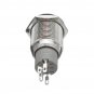 Silver 16mm LED Metal Push Button Latching Switch LED HeadLights Symbol Push Button Switch