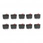 Wendao KCD-101 250V 6A Steel Boat Rocker Switch 2-Pin Plastic Button ON/Off SPST 10pcs