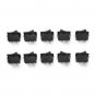 Wendao KCD-101 250V 6A Steel Boat Rocker Switch 2-Pin Plastic Button ON/Off SPST 10pcs