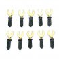 WD-016 Brass Plated Tuning Fork Banana Y Spade Plug Solderless Speaker Cable Power 10pcs