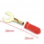 WD-016 Brass Plated Tuning Fork Banana Y Spade Plug Solderless Speaker Cable Power 10pcs