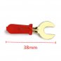 WD-016 Brass Plated Tuning Fork Banana Y Spade Plug Solderless Speaker Cable Power 10pcs