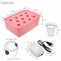 110V Hydroponic System Kit 11 Holes DWC Aerobic Soilless Cultivation Indoor Water Planting Grow Box