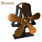 5 Blade Heat Self-Powered Wood Stove Fan Burner Fireplace Silent Ecofan