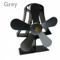 5 Blade Heat Self-Powered Wood Stove Fan Burner Fireplace Silent Ecofan