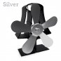 5 Blade Heat Self-Powered Wood Stove Fan Burner Fireplace Silent Ecofan