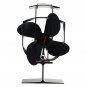 4 Blades Heat Powered Stove Fan for Log Burner Fireplace Eco Silent 6 Color