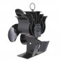 4 Blades Fireplace Heat Powered Stove Fan Wall-Mount For Wood Log Fire Burning