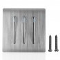 110-250V 1 Way 3 Gang Wall Light Lamp Switch Panel Control Push Buttons Luminous