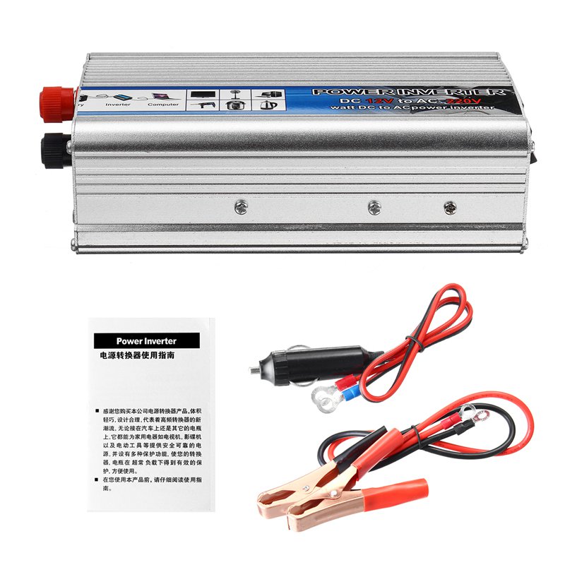 Solar Power Inverter 500W True DC 12V to AC 220V USB Modified Sine Wave Converter Car Power Inverter