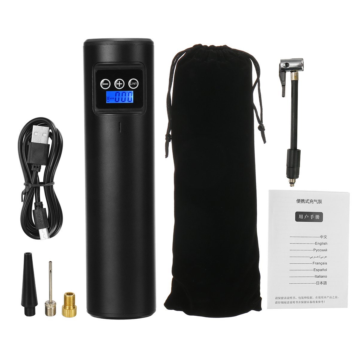 12V 150PSI 20L/min LCD Portable Tyre Inflator Cordless Rechargeable Digital Car Tyre Compressor Pump