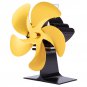 Quiet 210CFM 5 Blades Stove Fan Heat Powered Saving Fireplace Ecofan Burner