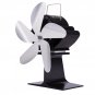 5 Blades Stove Fan Quiet Heat Powered Saving Fireplace Ecofan Burner