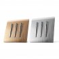 Excellway AC 110~250V 3 Gang 2 Way Wall Switch LED Light Panel Gold / Silver