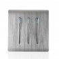 Excellway AC 110~250V 3 Gang 2 Way Wall Switch LED Light Panel Gold / Silver
