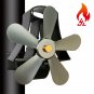 5 Blades Heat Self-Powered Wood Wall Mounted Stove Fan For Burner Fireplace Silent Ecofan