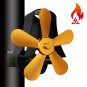 5 Blades Heat Self-Powered Wood Wall Mounted Stove Fan For Burner Fireplace Silent Ecofan