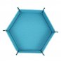 Hexagon Dice Tray Dices Rolling Holder PU Leather Storage Holder