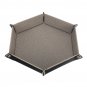 Hexagon Dice Tray Dices Rolling Holder PU Leather Storage Holder
