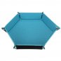 Hexagon Dice Tray Dices Rolling Holder PU Leather Storage Holder