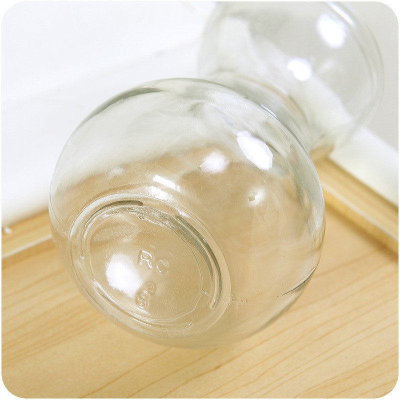 Mrosaa 14.5*7.3*5.5cm Transparent Glass Vase Flower Plant Vases Home Garden Office Decorations