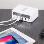 40W 6 Multi-Port Wireless QC 3.0 Quick Charger USB LCD Display PD Fast Charger