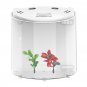5L USB LED Small Fish Tank 180 Open Acrylic Half Moon Mini Aquarium Decor