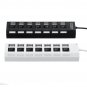7 Port USB 2.0 HUB Splitter Switch Battery Box For LEGO LED Light Installing