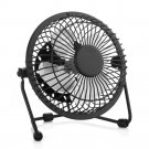 LILENG 4 Inch Mini Protable Electric Aluminum Fan USB Rechargable Quiet Operation Fan for Table Desk