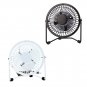 LILENG 4 Inch Mini Protable Electric Aluminum Fan USB Rechargable Quiet Operation Fan for Table Desk