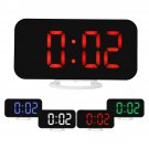 Digital LED Mirror Display Alarm Clock Charger Night Light USB / Battery Snooze Function