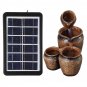 Solar Water Fountain Feature Ceramic Micro Water Flow Ornament Pumping Diving Cooling With 3W Solar 