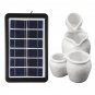 Solar Water Fountain Feature Ceramic Micro Water Flow Ornament Pumping Diving Cooling With 3W Solar 