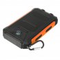 Solar Power Bank 12000mAh Dual USB Portable Waterproof Solar Charger with 2 LED Light Built In Compa