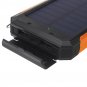 Solar Power Bank 12000mAh Dual USB Portable Waterproof Solar Charger with 2 LED Light Built In Compa