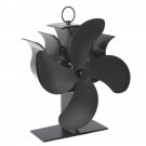 4 Blades Fireplace Heat Powered Stove Fan For Wood Log Fire Burning Low Noise
